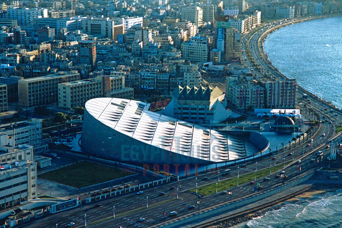 Lage der Bibliotheca Alexandrina - Egypt Tours Portal.jpg